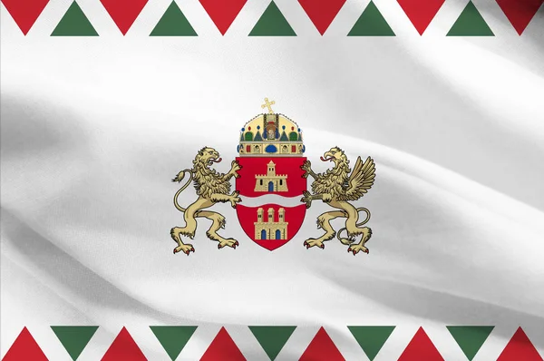 Budapest Flagge Verwaltungsbezirk Ungarn — Stockfoto