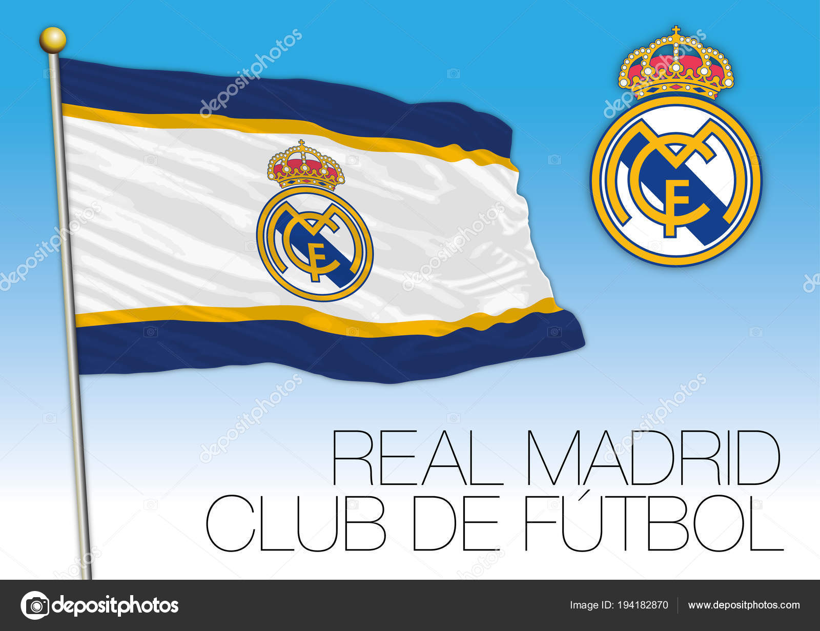 Bandera REAL MADRID flag 150x90cms Real Madrid Algeria