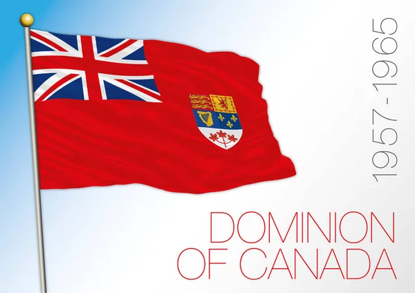 Доминион Канады Исторический Флаг 1957 Года Канада — стоковый вектор