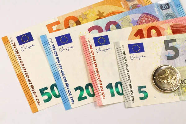 Banconote Euro Con Nuova Firma Christine Lagarde Imitazione Editoriale — Foto Stock