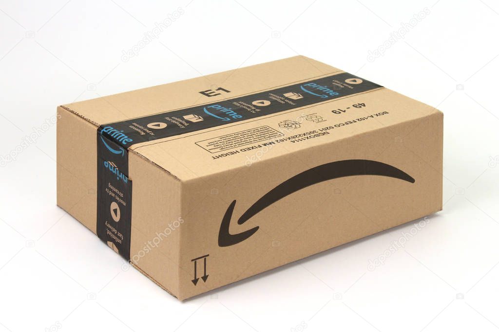 United States, year 2019 - Amazon prime package, editorial