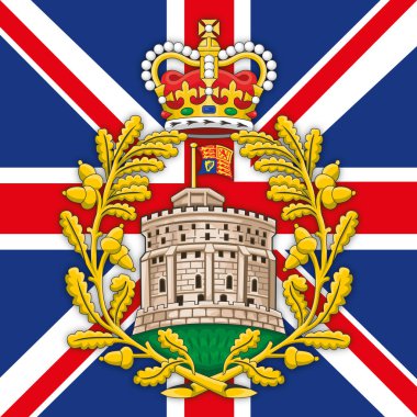 United Kindom, 2020 - Windsor aile arması, vektör illüstrasyonu, editoryal