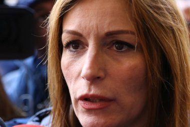 Modena, İtalya, Jan. 19 - 2020 Lucia Bergonzoni, Emilia Romagna Bölgesi Başkanlığı adayı, 2020, editoryal