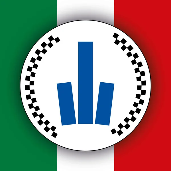 Armoiries Polizia Municipale Sur Drapeau Italien Italie Illustration Vectorielle Système — Image vectorielle