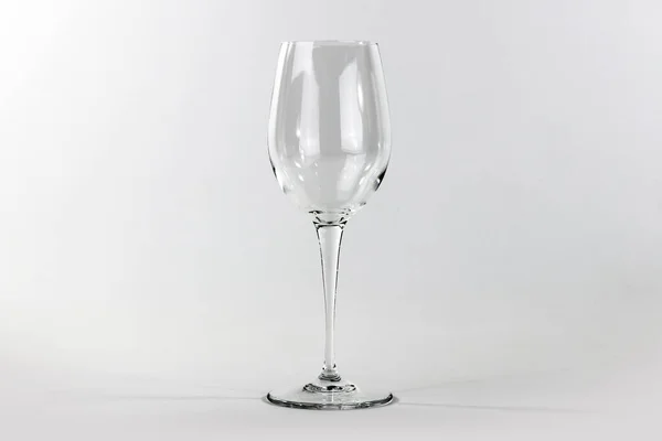 Glazen Fluit Leeg Glas Witte Achtergrond — Stockfoto