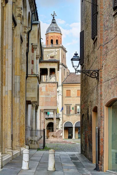 Modena Itália Calle Dei Campionesi Centro Cidade Antiga Lugar Turístico — Fotografia de Stock