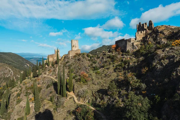 Castillos de Lastours (Castillos cátaros) en el sur de Francia — Foto de Stock