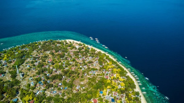 Vista Aérea Uma Incrível Praia Tropical Nas Filipinas Destino Viagem — Fotografia de Stock