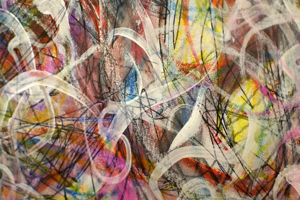 Mavi, beyaz ve mor karalamalar. Soyut izlenimcilik tarzında bir eskiz..