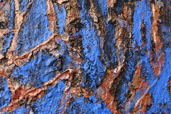 Mavi noktalar ve altın yardım hatları. Soyut arkaplan. Boya soyuluyor.