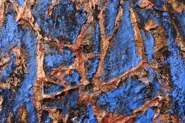 Mavi noktalar ve altın yardım hatları. Soyut arkaplan. Boya soyuluyor.