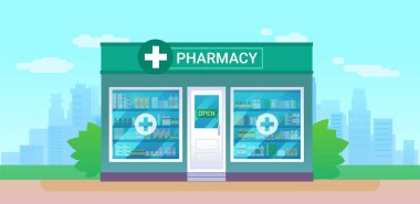 Kafe binası masa, sandalye ve yazı ile ahşap çerçeveyle kapatıldı. Vektör illüstrasyonu.