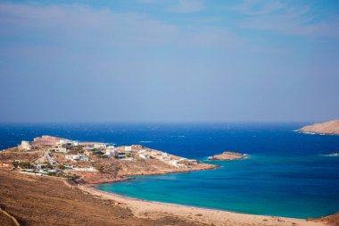 Güzel manzara Deniz Manzaralı, Mykonos Adası, Yunanistan