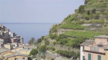 Mimari ve doğa eski İtalyanca Köyü görüntüleyin. Manarola Cinque Terre, taly en popüler eski köyde biridir