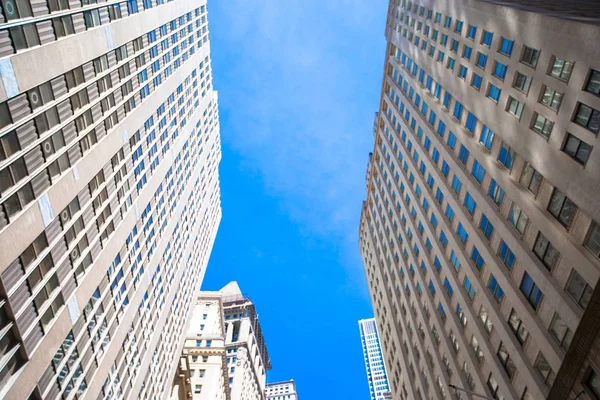 New York Skyscrapers View Upward — Stock Photo, Image