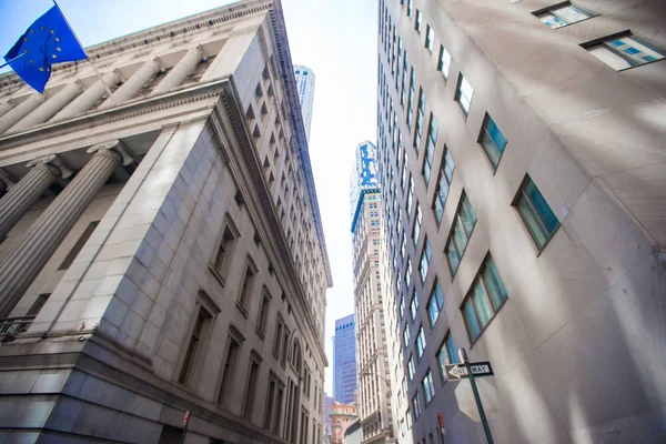 New Yorkban a felhőkarcolók Manhattan: — Stock Fotó