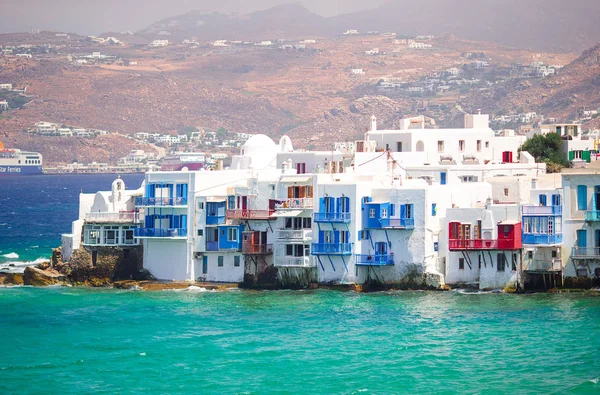 Hermosa Venecia en la isla de Mykonos en Grecia, Cícladas — Foto de Stock