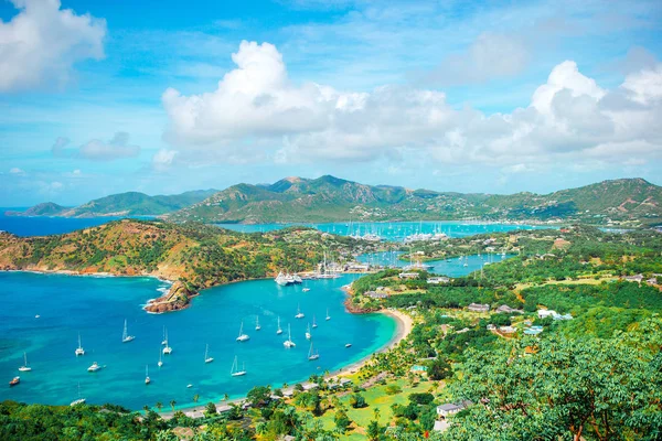 View of English Harbor from Shirley Heights, Antigua — Stock Photo, Image