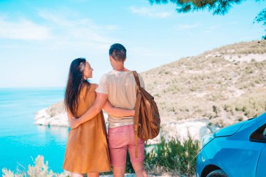 Tatil seyahat arka plan güzel manzara Kız