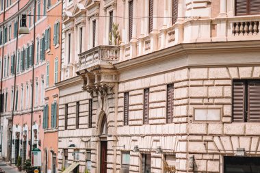 Roma, İtalya 'daki tipik Roma eski evleri