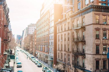 New York Manhattan, ABD 'deki West Village' daki boş sokaklar