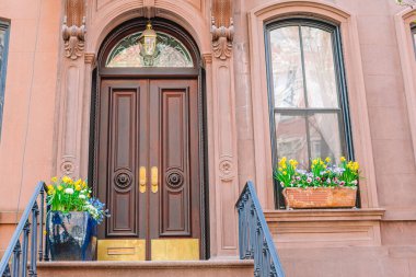 New York Manhattan, ABD 'deki West Village' daki boş sokaklar