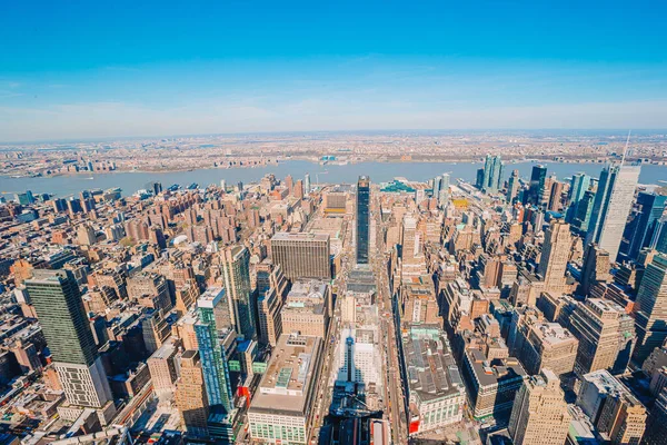 Uitzicht op New York City vanaf Empire State Building — Stockfoto