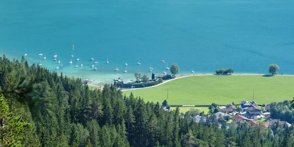 Lago Achen Achensee Austria Verano Vista Desde Mirador Elevado —  Fotos de Stock