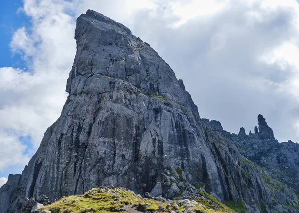 Steep Face Wall Start Ferrata Delle Trincee Meaning Way Trenches — Φωτογραφία Αρχείου
