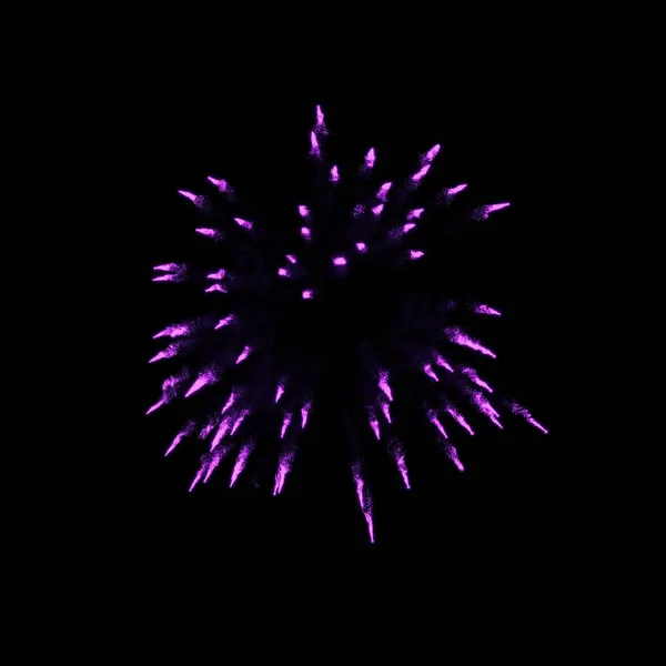 light purple fireworks burst in the air light up the sky with dazzling display and Colorful fireworks festivals on black.