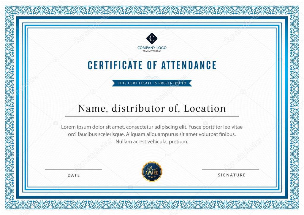 Modern vector eps certificate design and modern multipurpose professional elegant certificate design