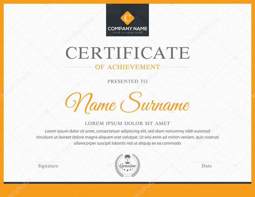 Vector illustration abstract detailed certificate