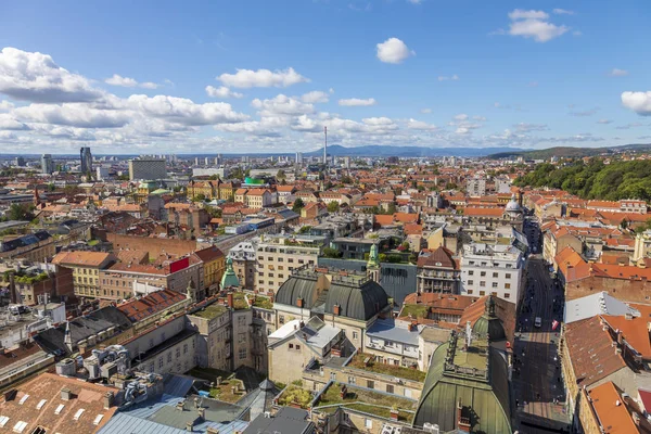 Zagreb Şehir Merkezinin Hava Görüntüsü — Stok fotoğraf