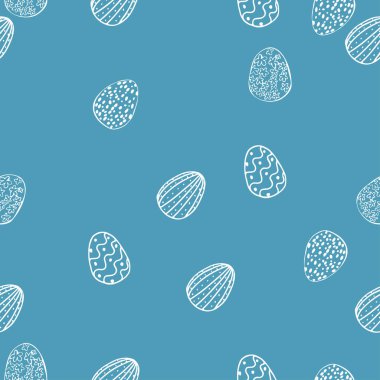 Paskalya yumurtalarında kusursuz desen. Vektör grafikleri.