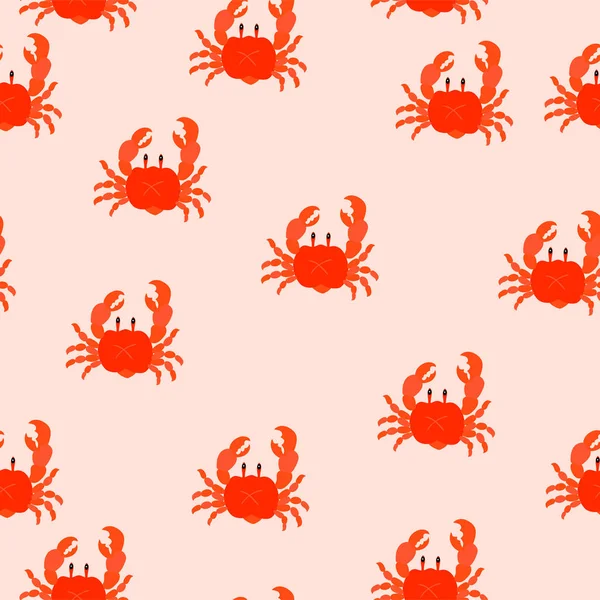 Crab seamless pattern. Fabric and wrapping paper design .Vector graphic. — Stock Vector