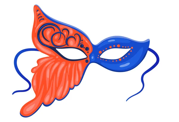 Masque Carnaval Papillon Isolé Sur Fond Blanc Image Vectorielle — Image vectorielle