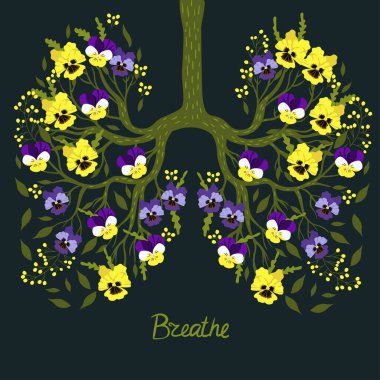 Floral Lungs Free Vector Eps Cdr Ai Svg Vector Illustration Graphic Art