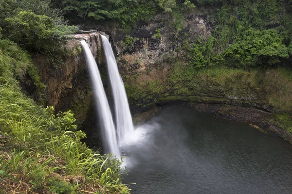 Wailua falls near the island capital Lihue on the island of Kauai, Hawaii. Stock Picture