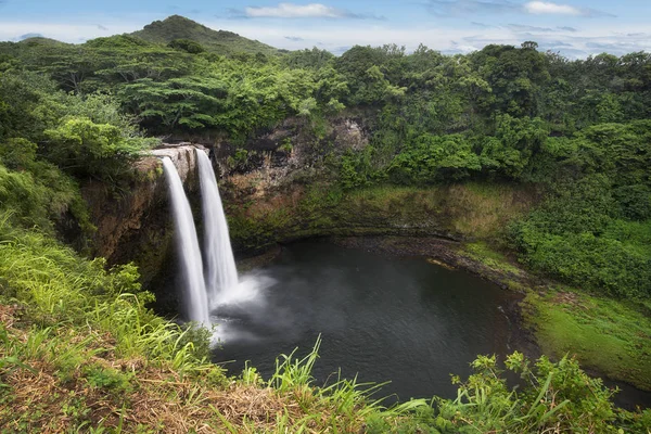 Wailua falls near the island capital Lihue on the island of Kauai, Hawaii. Stock Photo