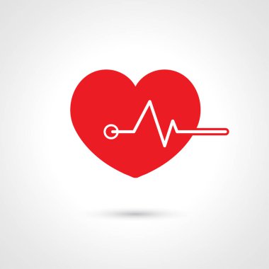 Kardiyogram kalp simgesi ritim, vektör