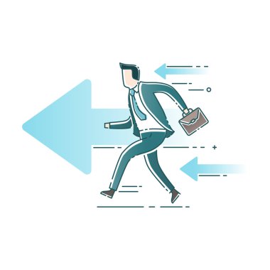 oklarla çalışan için iş adamı Başlat.