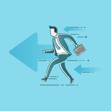 oklarla çalışan için iş adamı Başlat.