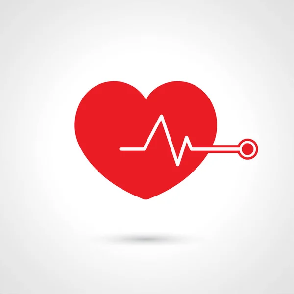 Cardiograma ritmo icono del corazón, Vector — Vector de stock