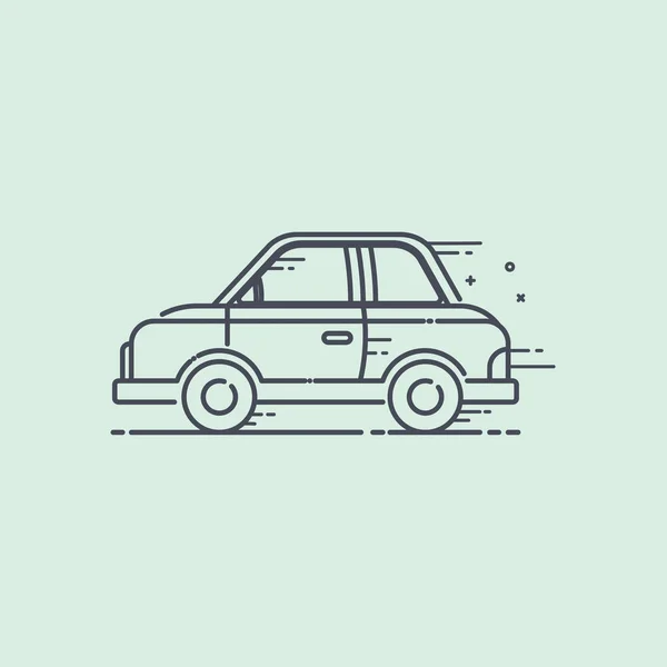 Concept de conception d'icône de voiture, symbole de voyage de vacances, illustration vectorielle — Image vectorielle