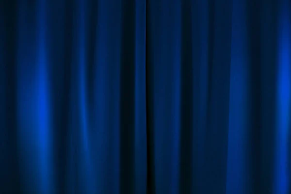 Rideau de théâtre bleu. Fond de rideaux occultants . — Photo
