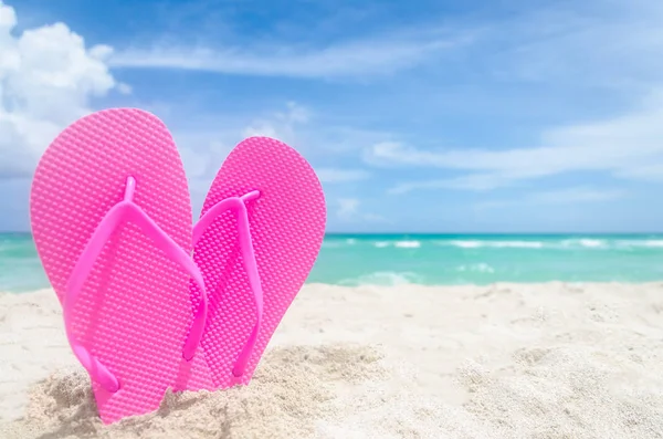 San Valentino sullo sfondo sulla spiaggia di Miami — Foto Stock