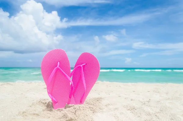 Fond de Saint Valentin sur la plage de Miami — Photo