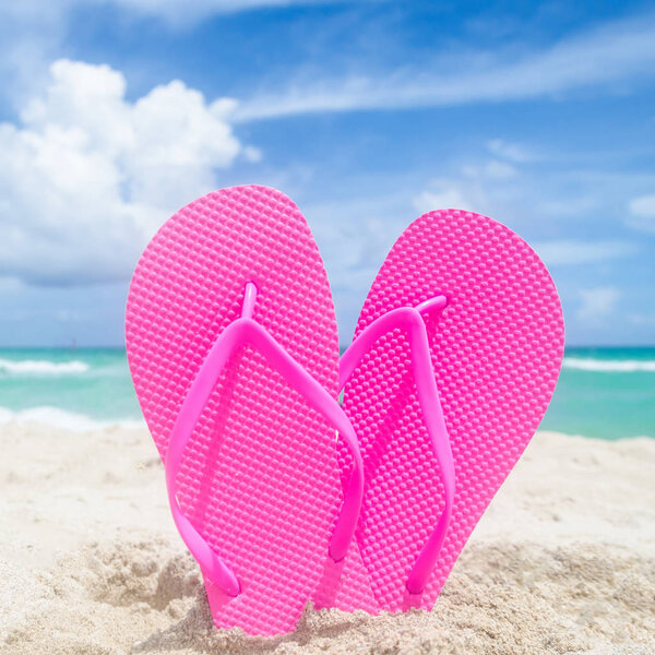 Valentine's day background on the Miami beach