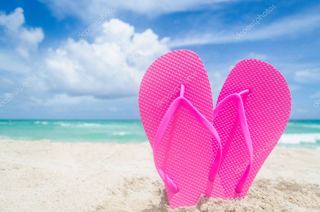 Valentine's day background on the Miami beach