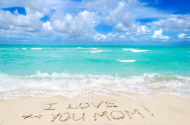 Anneler günü plaj arka plan üzerinde